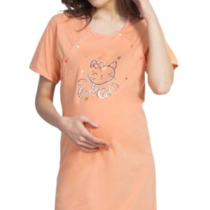 Dámská noční košile Vienetta Secret Kočka mateřská