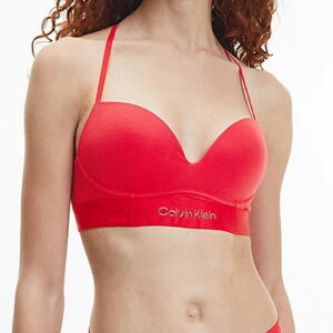 Dámská push-up bezkosticová podprsenka Calvin Klein QF7054E červená