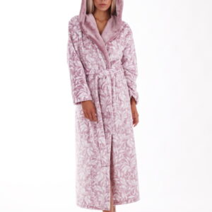 Dámský dlouhý župan Vestis Flora 3956 mauve mist