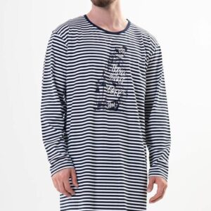 Pánská noční košile s dlouhým rukávem Vienetta Secret Plachetnice