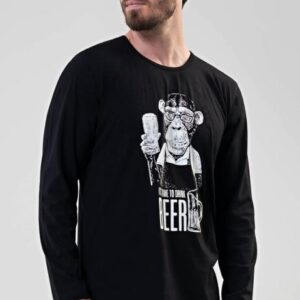 Pánské pyžamo dlouhé Vienetta Secret Opice