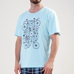 Pánské šortkové pyžamo Vienetta Secret Kolo