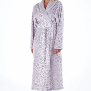 Dámský dlouhý župan Vestis 2556 Irbis šedý tisk