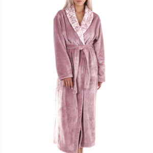 Dámský dlouhý župan Vestis Flora 2556 mauve mist