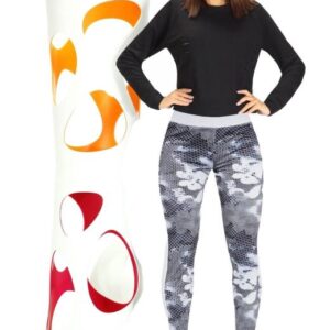 Dámské sportovní legíny BasBleu Code white-grey