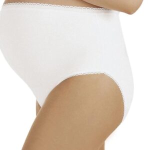 Dámské těhotenské kalhotky Italian Fashion Mama maxi bílé