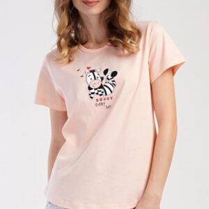 Dámské pyžamo šortky Vienetta Secret Zebra