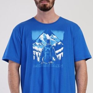 Pánská noční košile s krátkým rukávem Vienetta Secret Mountain