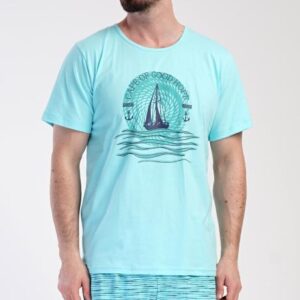 Pánské pyžamo šortky Vienetta Secret Jachting