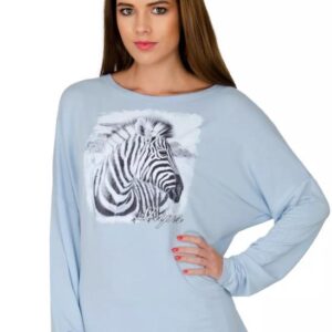 Dámské tričko 56/2-2/A2 modré FABIO