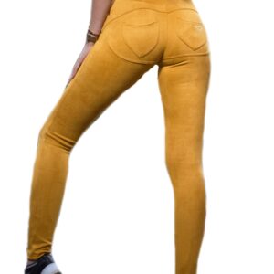 Dásmké legíny push-up Disstyle hořčicové