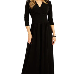 Elegantní dámské černé dlouhé šaty Litex 7E113