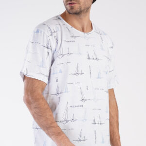 Pánská noční košile Vienetta Secret Plachetnice