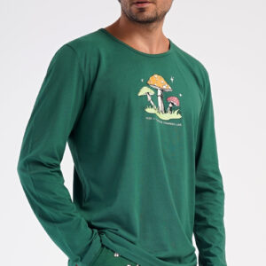 Pánské pyžamo dlouhé Vienetta Secret Muchomůrky