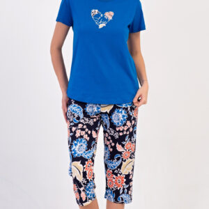 Dámské pyžamo kapri Vienetta Secret Květy