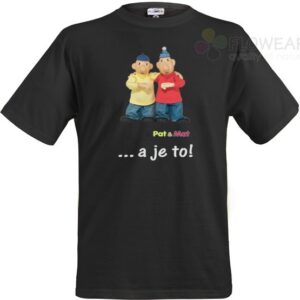 Pánské tričko Pat a Mat GESTO černé