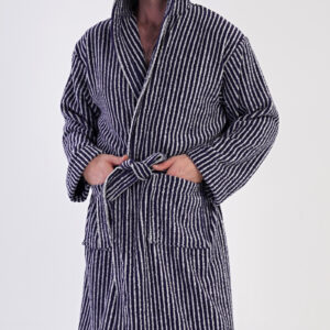 Pánský župan s kapucí Vienetta Secret Proužek