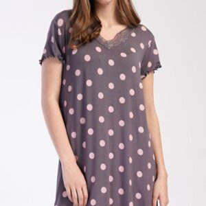 Dámská viskózová noční košile Vienetta Secret Puntíky