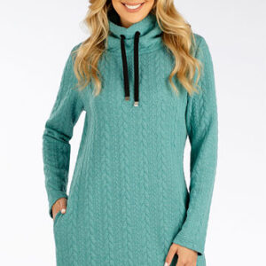 Dámské zelené mikinové šaty Litex 7F107
