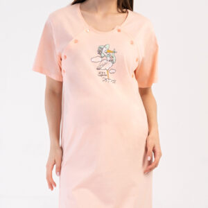 Dámská noční košile mateřská Vienetta Secret Čáp s kloboukem