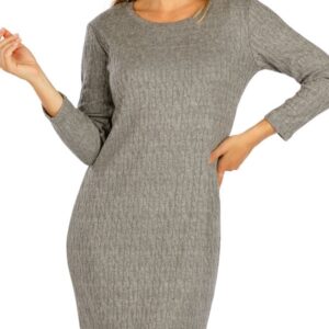 Dámské šedé pleteninové šaty Litex 7E013