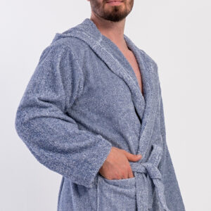 Pánský bavlněný župan s kapucí Vienetta Secret Luis