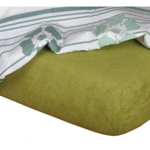 Froté prostěradlo olivové