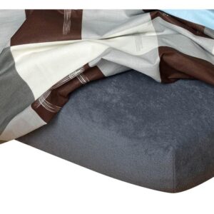 Froté prostěradlo tmavě šedé