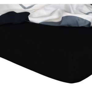 Jersey prostěradlo černé