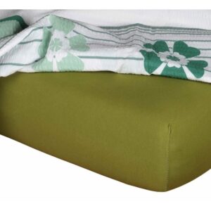 Jersey prostěradlo oliva