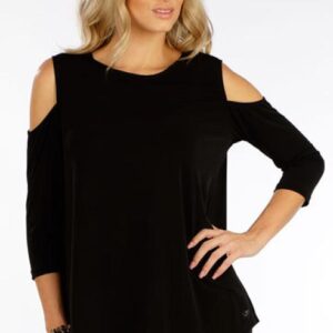 Asymetrické černé triko Litex 5F020