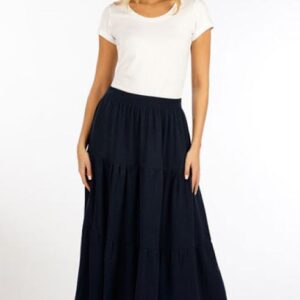 Dámská lněná modrá sukně Litex 5F09