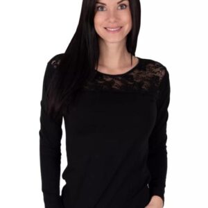 Dámské černé triko Risveglia 1026