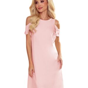 Dámské pudrové šaty Numoco 359-1