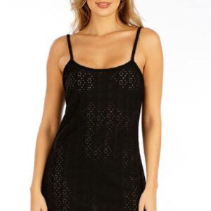 Dámské žakárové černé šaty Litex 5F012