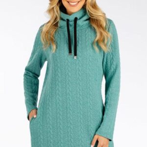 Dámské zelené mikinové šaty Litex 7F107