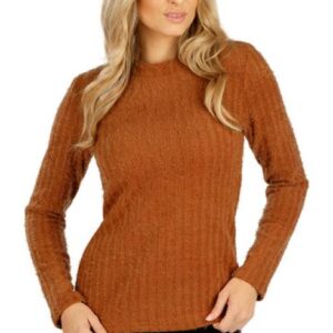 Dámský skořicový svetr Litex 7E026