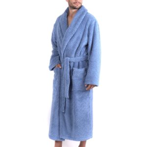 Pánský župan Vestis Athena 2116 denim šálový límec