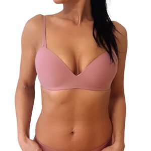 Dámská bezkosticová podprsenka Calvin Klein QF6017 mauve