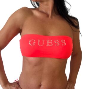 Dámská plavková bandeau podprsenka GUESS E6GJ45 Violet NEON