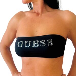 Dámská plavková bandeau podprsenka GUESS E6GJ45 Violet černá