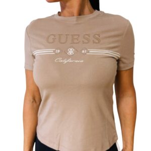Dámské triko GUESS Febe V6GI06 mocca