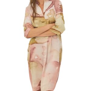 Dámské viskózové šaty NÜ Denmark Cilje Marsala mix