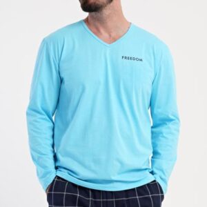 Pánské pyžamo dlouhé Vienetta Secret Freedom