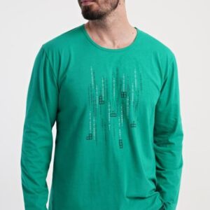 Pánské pyžamo dlouhé Vienetta Secret Tetris