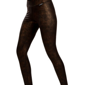 Dámské lesklé legíny Litex 5F052 hnědé