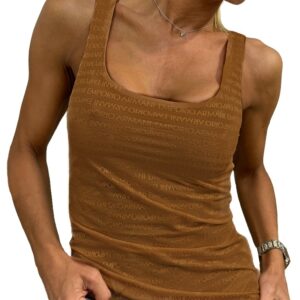 Dámské tílko Emporio Armani 164775 3F204 hnědé