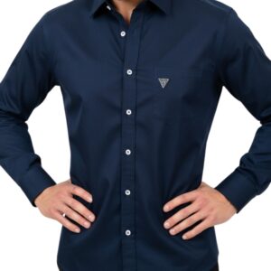 Pánská lněná košile Guess F6GH06 modrá