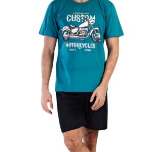 Pánské šortkové pyžamo Vienetta Secret Motocykl