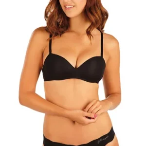 Dámská bezešvá push-up podprsenka Litex 99240 černá